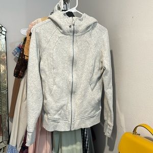 Lululemon light gray grey jacket size 8